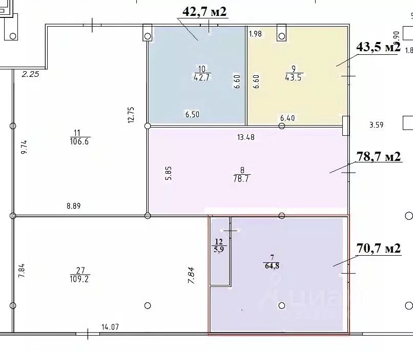 Помещение свободного назначения в Москва Каширское ш., 3К2С4 (78 м) - Фото 1