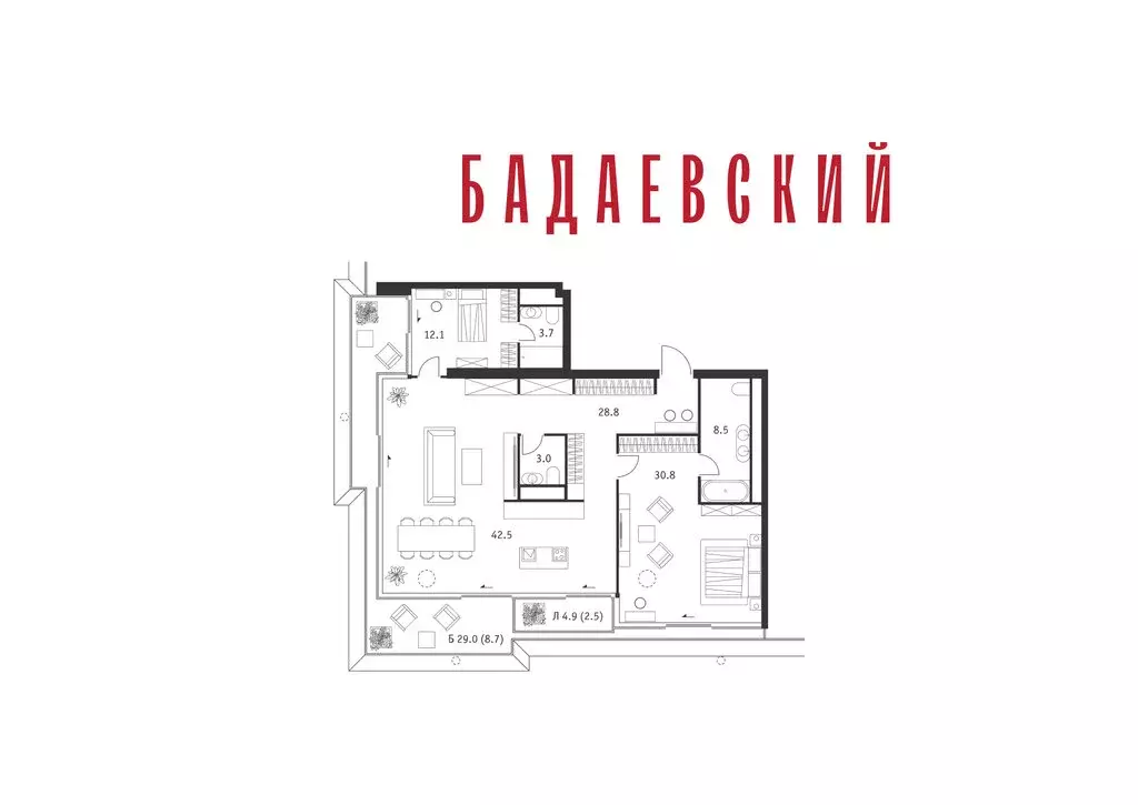 2-комнатная квартира: Москва, Кутузовский проспект, 12/1 (140.6 м) - Фото 2