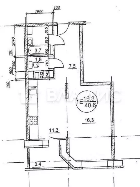 1-к кв. Московская область, Балашиха ул. Чистопольская, 32 (40.6 м) - Фото 1