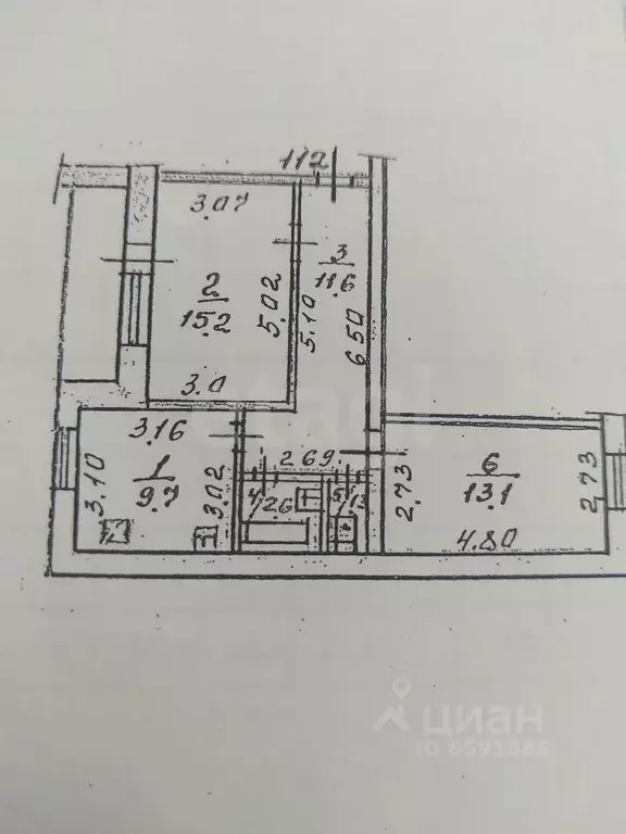 2-к кв. Тульская область, Тула Староникитская ул., 105 (54.0 м) - Фото 2