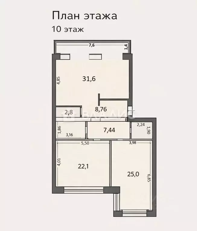 2-к кв. Воронежская область, Воронеж Театральная ул., 2 (117.1 м) - Фото 2