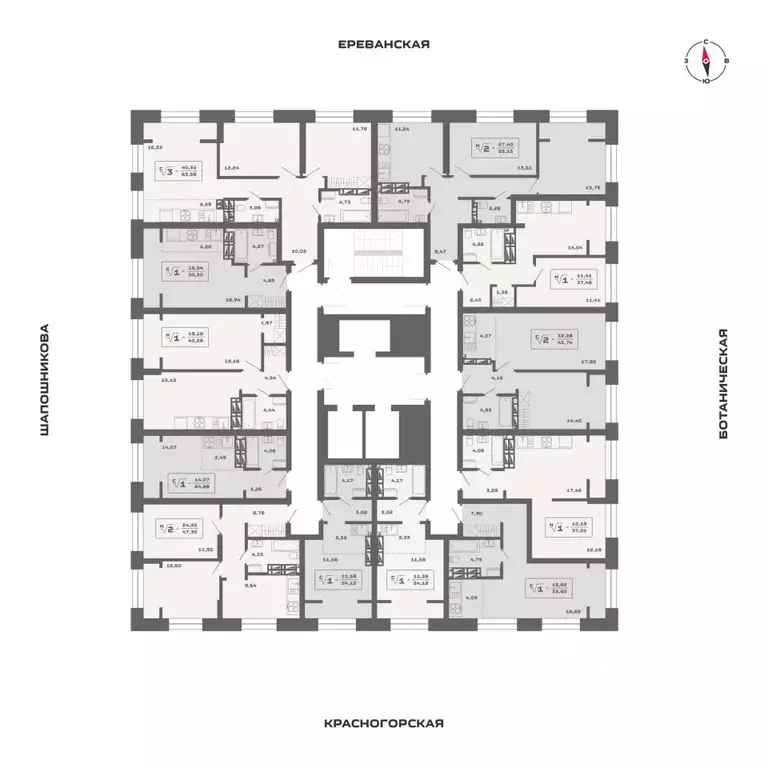 Студия Новосибирская область, Новосибирск Аэропорт мкр,  (24.88 м) - Фото 1