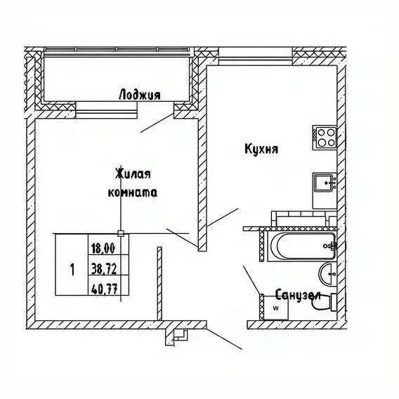 1-к кв. Сахалинская область, Южно-Сахалинск Горизонт жилой комплекс ... - Фото 0