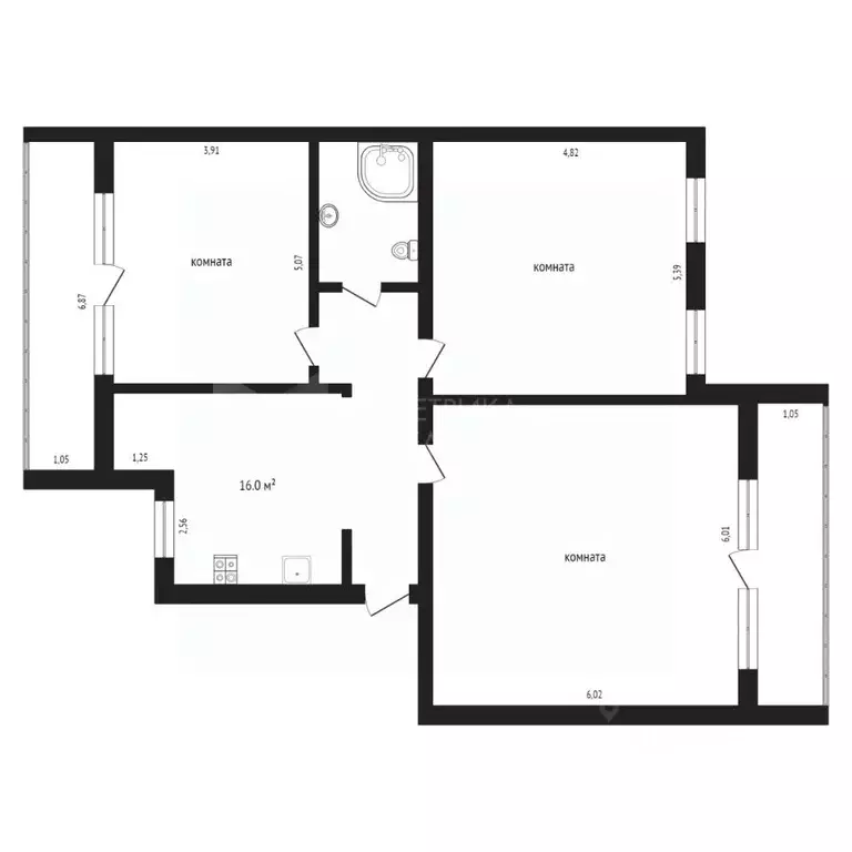 3-к кв. Тюменская область, Тюмень Северная ул., 3 (112.7 м) - Фото 2