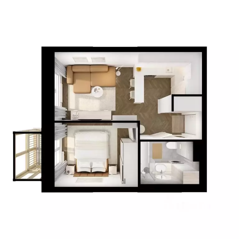 1-к кв. Нижегородская область, Нижний Новгород д. Утечино, Савин Парк ... - Фото 2