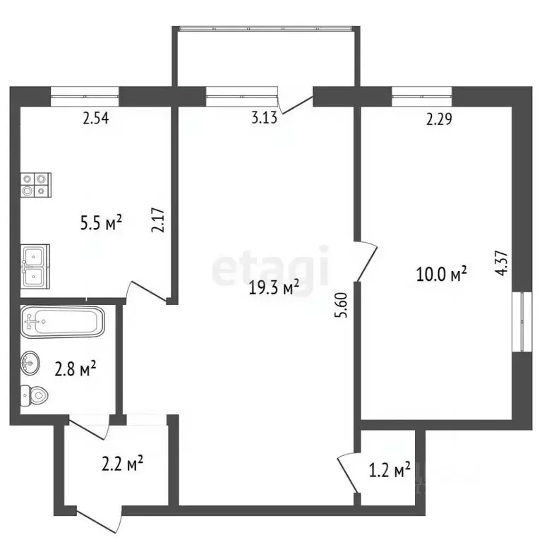 2-к кв. Хабаровский край, Хабаровск ул. Ленина, 40А (41.0 м) - Фото 1