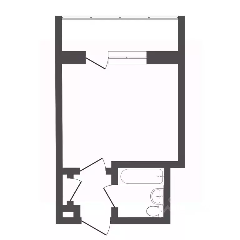 1-к кв. Тюменская область, Тюмень Олимпийская ул., 12а (12.4 м) - Фото 2