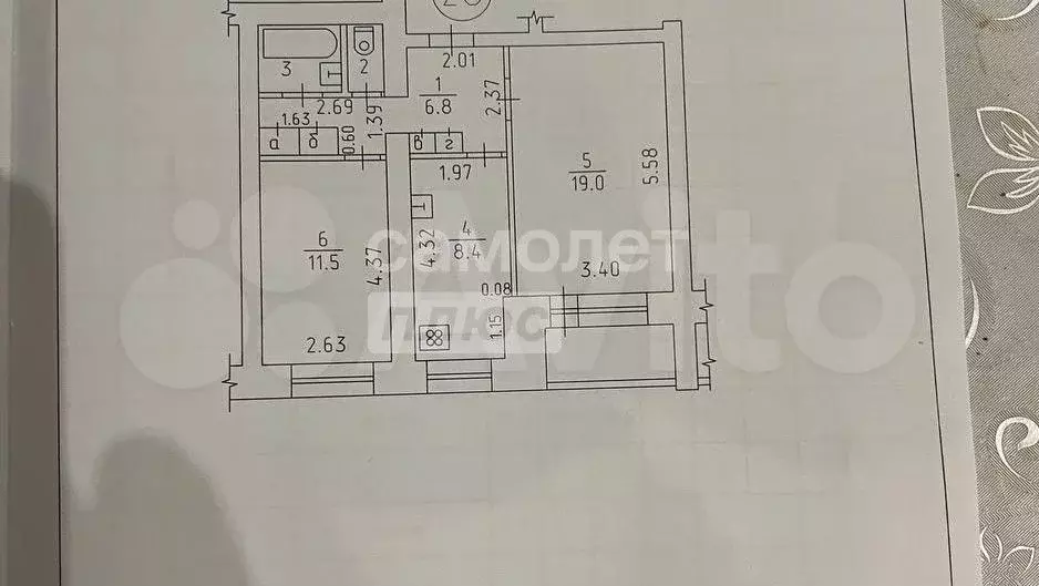 2-к. квартира, 51,1 м, 7/9 эт. - Фото 0