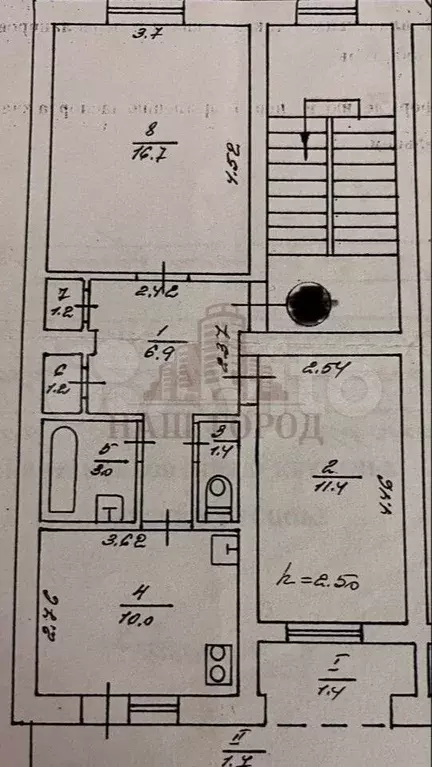 2-к. квартира, 54 м, 4/5 эт. - Фото 0