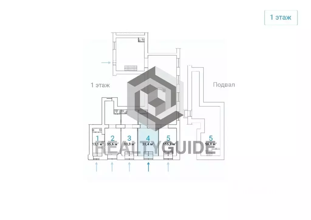 Торговая площадь в Москва Профсоюзная ул., 5/9 (33 м) - Фото 1