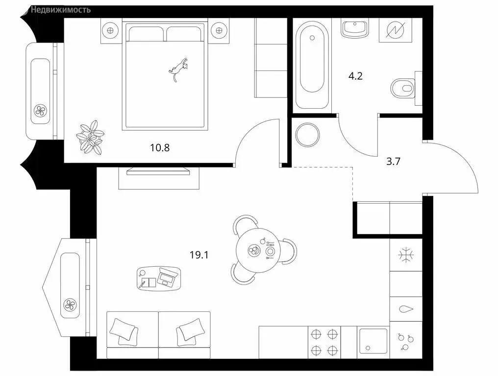 1-комнатная квартира: Казань, ЖК Сиберово, 3 (37.8 м) - Фото 0