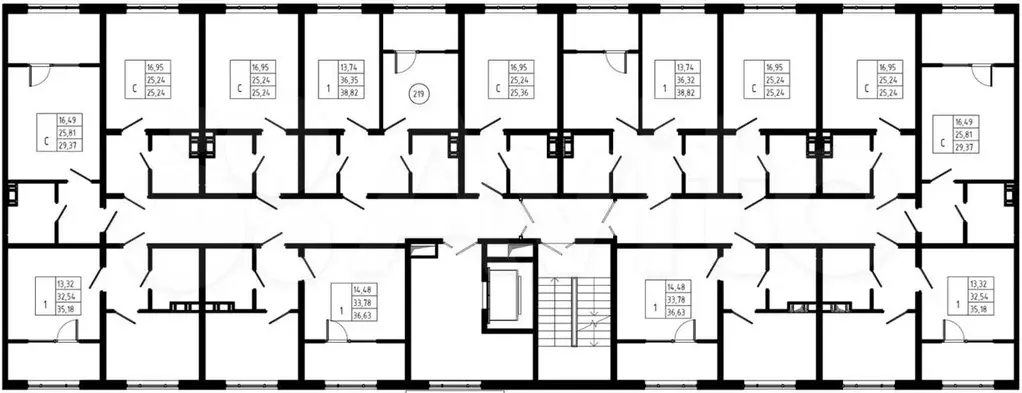 Квартира-студия, 25,2 м, 3/8 эт. - Фото 1