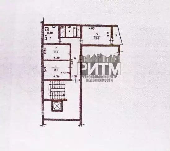 3-к. квартира, 66,6 м, 1/9 эт. - Фото 0