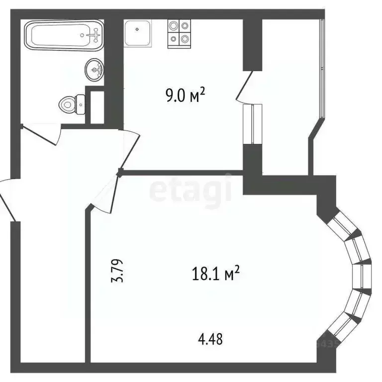 1-к кв. Москва ул. Татьяны Макаровой, 10 (37.0 м) - Фото 1