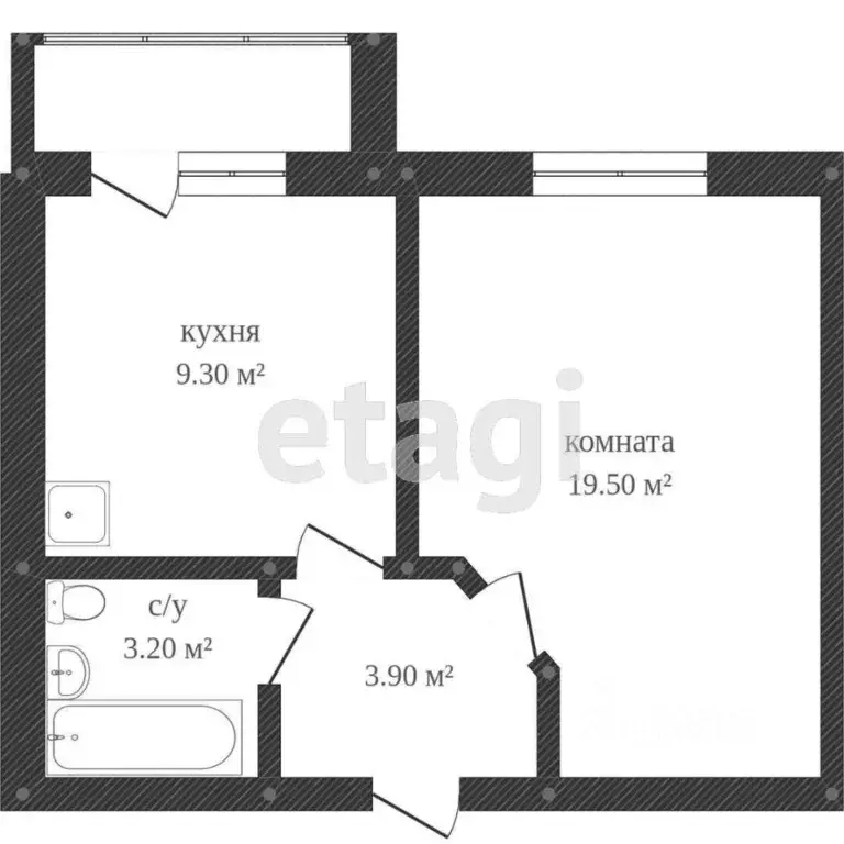 1-к кв. Амурская область, Благовещенский район, с. Чигири ул. ... - Фото 1