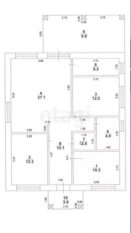 Дом в село Сокуры, коттеджный посёлок Новые Сокуры - 2, Большая ... - Фото 1