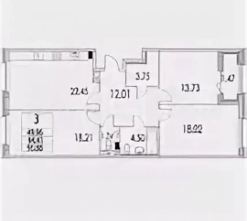 3-к кв. Москва ул. Архитектора Щусева, 2к3 (95.6 м) - Фото 1