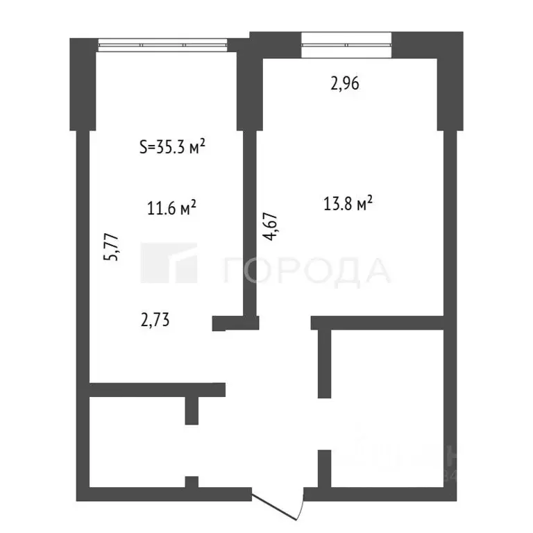 1-к кв. Москва Цимлянская ул., 3к1 (35.3 м) - Фото 2