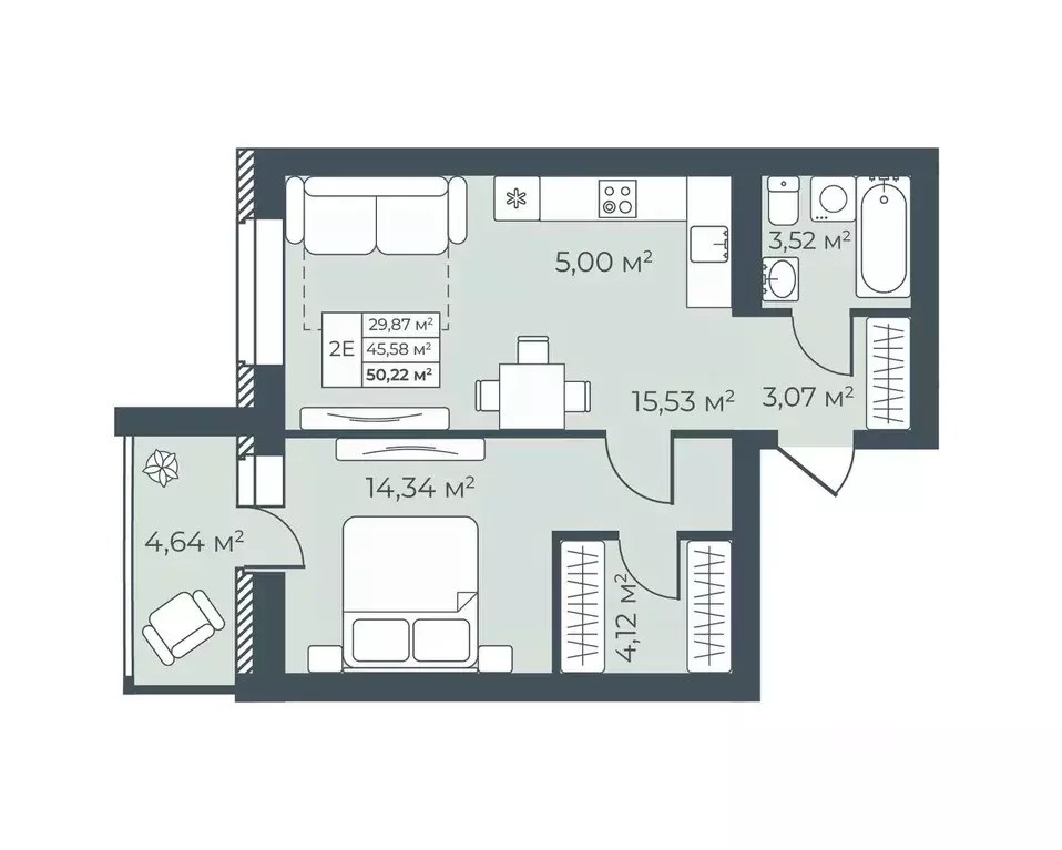 2-к кв. Воронежская область, Бобров  (50.22 м) - Фото 1