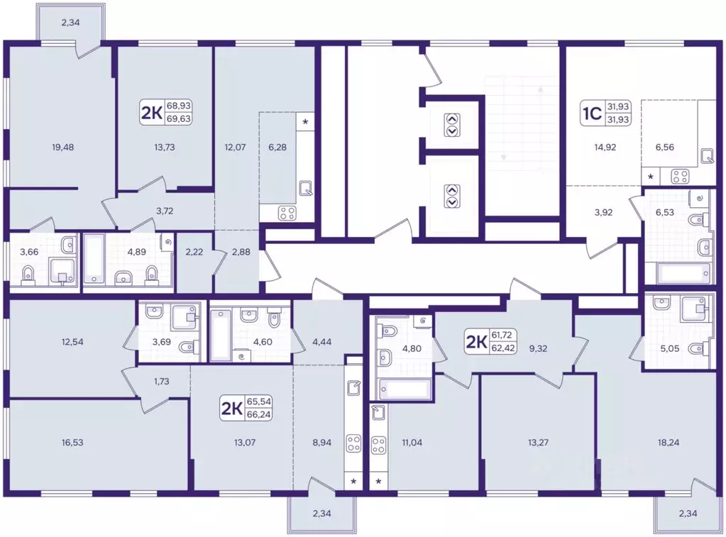 2-к кв. Приморский край, Владивосток ул. Борисенко (69.63 м) - Фото 1
