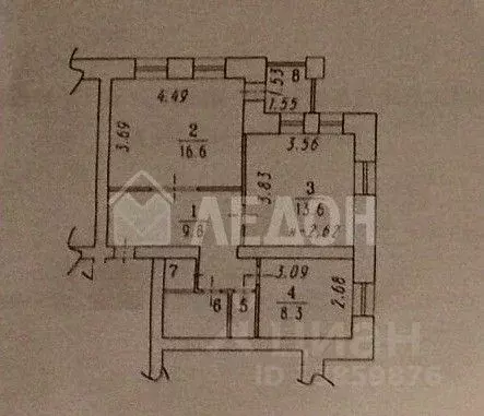 2-к кв. Омская область, Омск ул. 10 лет Октября, 117 (54.6 м) - Фото 1