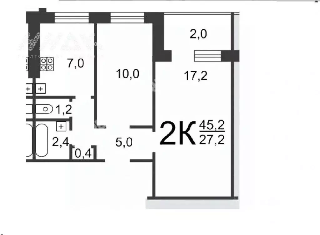 2-к кв. Нижегородская область, Нижний Новгород Мещерское Озеро ... - Фото 2