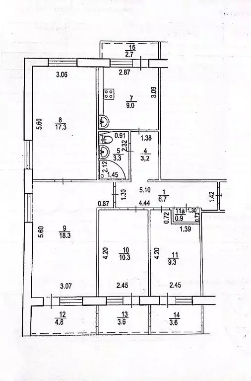 4-к. квартира, 85,1 м, 4/9 эт. - Фото 0
