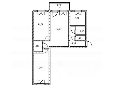 3-к кв. Ульяновская область, Ульяновск ул. Шоферов, 5 (58.12 м) - Фото 1