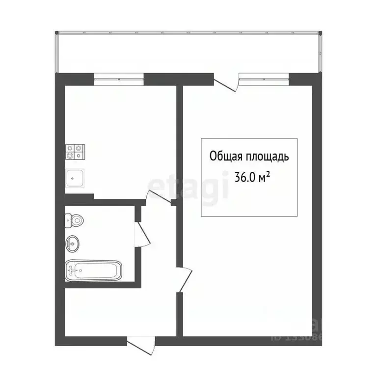 1-к кв. Томская область, Томск Солнечный мкр, ул. Герасименко, 3/11 ... - Фото 2