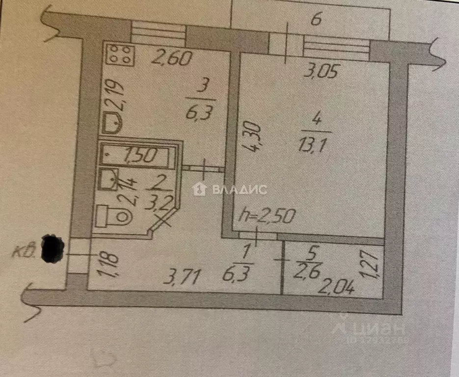 1-к кв. Пензенская область, Кузнецк ул. Тухачевского, 4 (31.5 м) - Фото 2