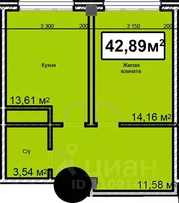 1-к кв. Ставропольский край, Ессентуки ул. Благодатная, 28 (42.89 м) - Фото 0
