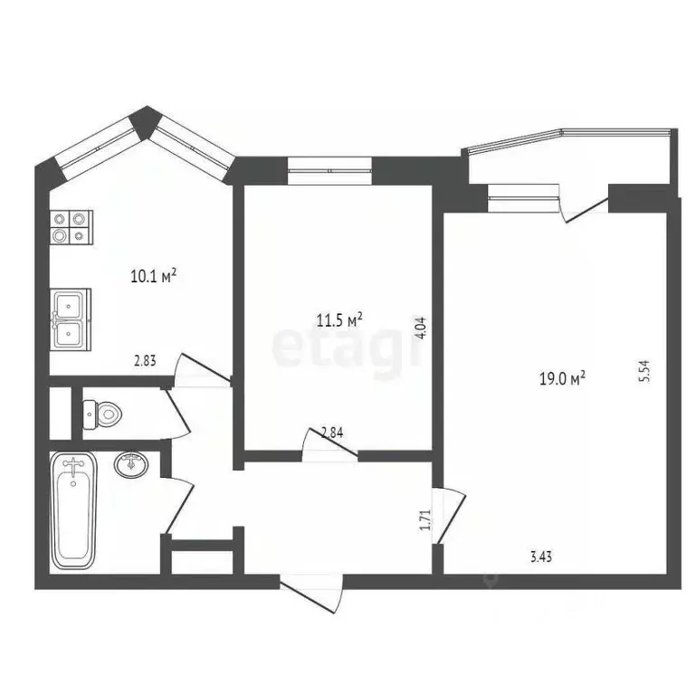 2-к кв. Москва Бескудниковский бул., 6К3 (51.6 м) - Фото 1