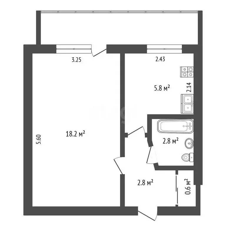 1-комнатная квартира: Севастополь, проспект Победы, 23 (33.4 м) - Фото 1