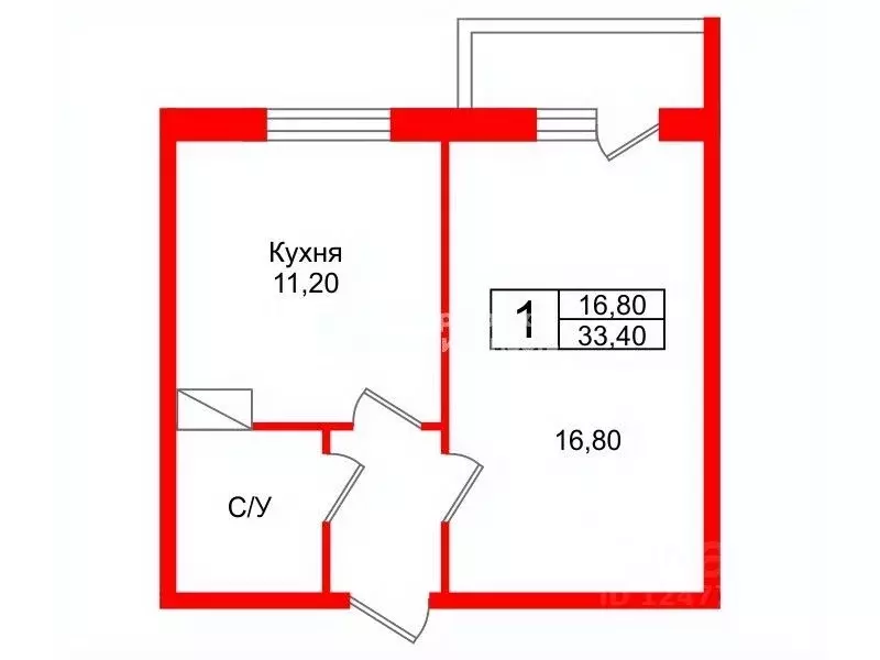 1-к кв. Ленинградская область, Гатчинский муниципальный округ, пос. ... - Фото 2