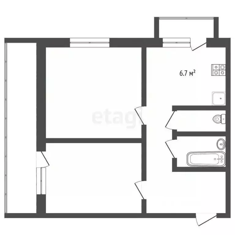 2-к кв. Москва Измайловское ш., 45 (39.4 м) - Фото 2