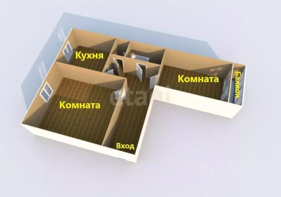 2-к кв. Сахалинская область, Южно-Сахалинск 22-й мкр, ул. Саранская ... - Фото 1