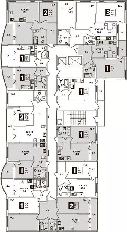 2-к кв. Краснодарский край, Краснодар ул. Ивана Беличенко, 95 (60.4 м) - Фото 1