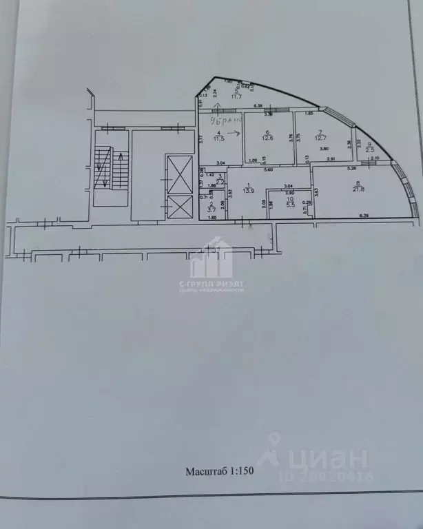 3-к кв. Калининградская область, Калининград Орудийная ул., 32А (84.0 ... - Фото 2