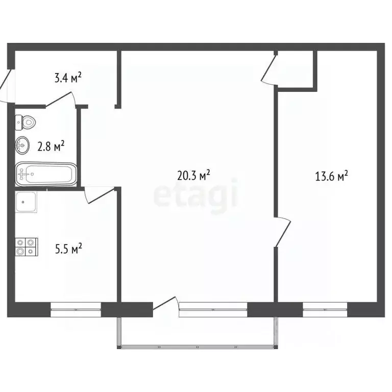 2-к кв. Москва Волгоградский просп., 80/2К2 (44.9 м) - Фото 2