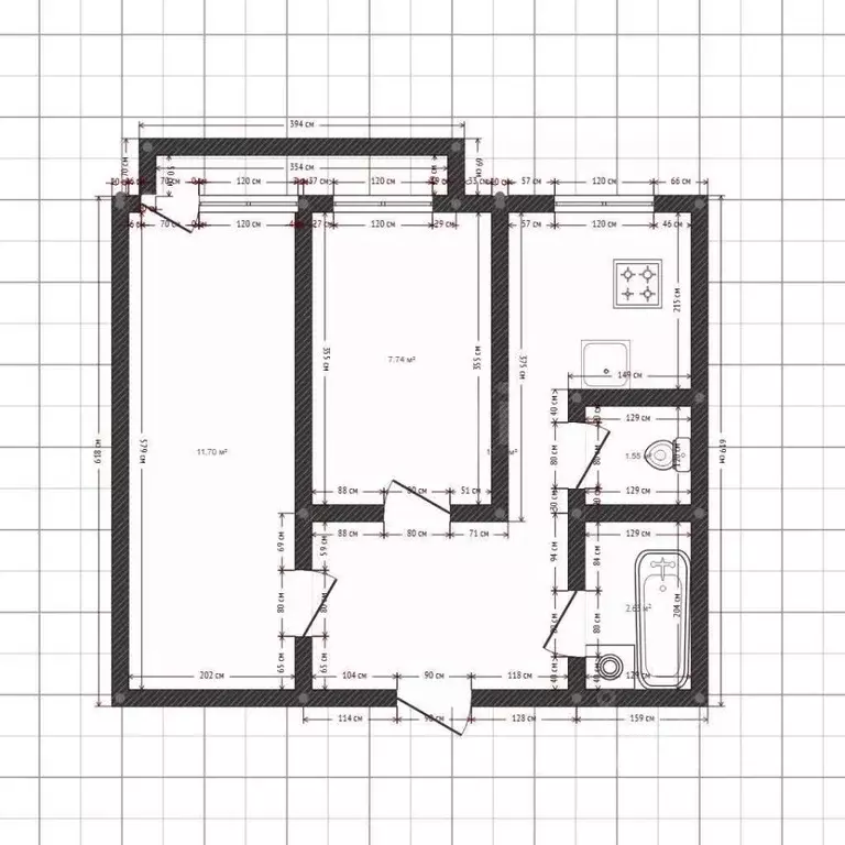 2-к кв. Иркутская область, Ангарск Китой мкр, Партизанская ул., 48 ... - Фото 1