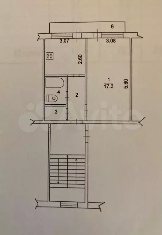 1-к. квартира, 33,5 м, 5/5 эт. - Фото 0