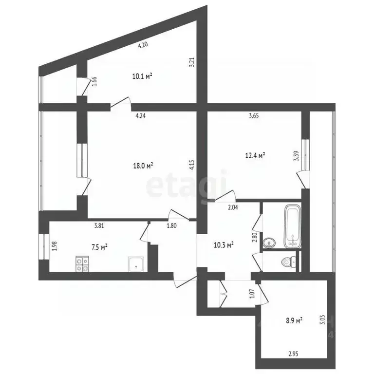 4-к кв. Крым, Бахчисарай ул. Советская (78.0 м) - Фото 2