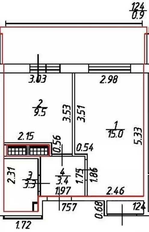 1-к кв. Санкт-Петербург Комендантский просп., 67 (31.2 м) - Фото 2
