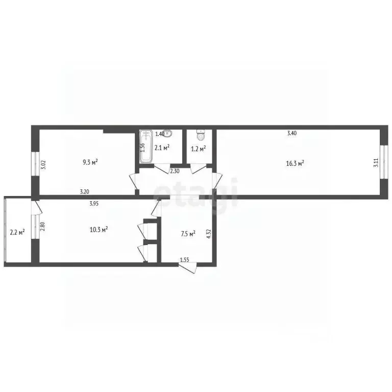 2-к кв. Нижегородская область, Кулебаки городской округ, с. Саваслейка ... - Фото 1