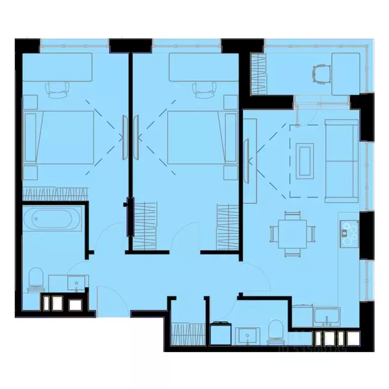 3-к кв. Приморский край, Уссурийск Кленовый парк жилой комплекс (67.6 ... - Фото 1