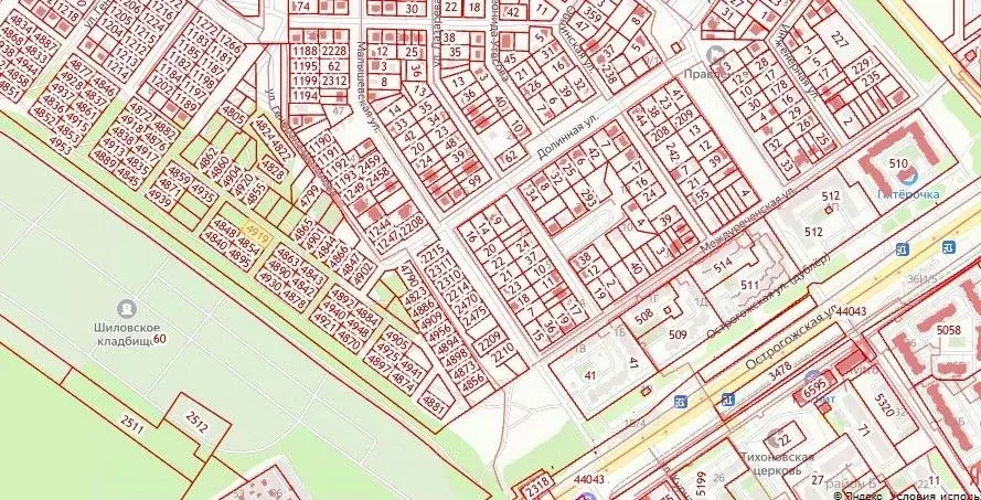 Участок в Воронежская область, Воронеж пер. 3-й Шиловский (8.0 сот.) - Фото 1