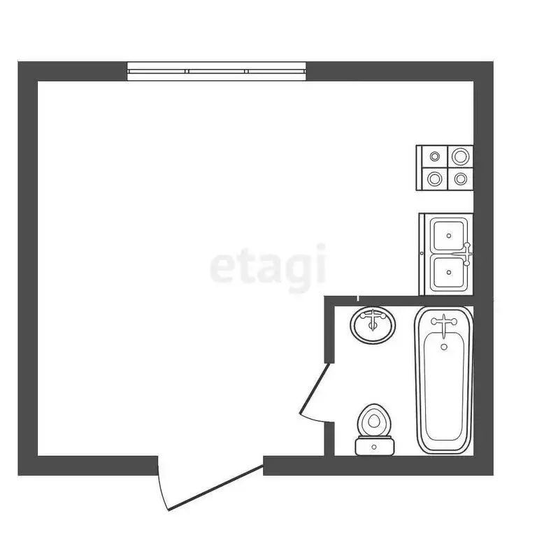 1к в -комнатной квартире (16.9 м) - Фото 1