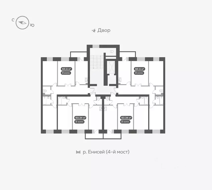 3-к кв. Красноярский край, Красноярск ул. Академгородок, 78 (82.4 м) - Фото 1