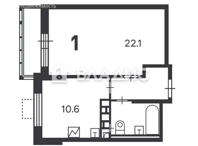1-комнатная квартира: Москва, Гостиничный проезд, 10 (42.3 м) - Фото 1