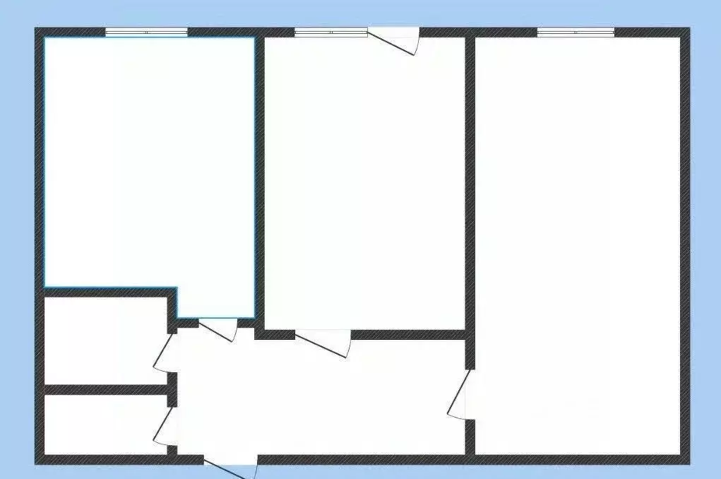 2-к кв. Татарстан, Казань ул. Серова, 19 (46.4 м) - Фото 2